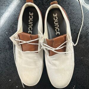 Men's Cream and Brown Oxford Shoes
